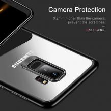 Луксозен гръб USAMS MANT Series за Samsung Galaxy S9 Plus G965 - прозрачен / черен кант