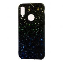 Луксозен силиконов калъф / гръб / TPU за Huawei P20 Lite - метеор / жълто със синьо