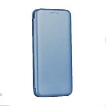 Луксозен кожен калъф Flip тефтер със стойка OPEN за Huawei Honor 10 - син