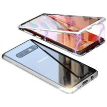 Магнитен калъф Bumper Case 360° FULL за Samsung Galaxy Note 8 N950 - прозрачен / сребриста рамка