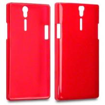Силиконов калъф / гръб / ТПУ за Sony Xperia S Lt26i - червен