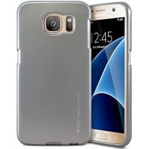 Луксозен силиконов калъф / гръб / TPU MERCURY i-Jelly Case Metallic Finish за Samsung Galaxy S7 Edge G935 - тъмно сив