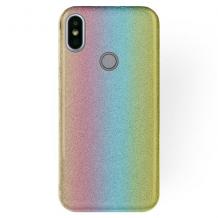 Силиконов калъф / гръб / TPU Glitter Case за Apple iPhone X / iPhone XS - брокат / Rainbow