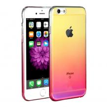 Силиконов калъф / гръб / TPU Ombre Case за Apple iPhone 7 / iPhone 8 - преливащ / златисто и розово