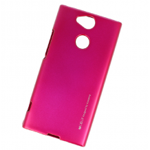 Луксозен силиконов калъф / гръб / TPU MERCURY i-Jelly Case Metallic Finish за Sony Xperia XA2 - цикламен