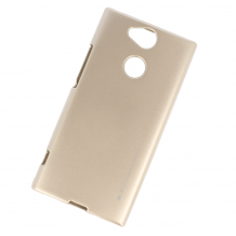 Луксозен силиконов калъф / гръб / TPU MERCURY i-Jelly Case Metallic Finish за Sony Xperia XA2 - златист