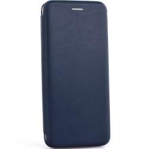 Луксозен кожен калъф Flip тефтер със стойка OPEN за Samsung Galaxy S9 G960 - тъмно син