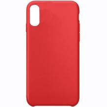 Луксозен гръб Silicone Case за Apple iPhone X / iPhone XS - червен