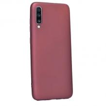 Силиконов калъф / гръб / TPU за Samsung Galaxy A70 - бордо / мат