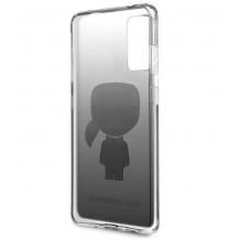 Оригинален силиконов гръб Karl Lagerfeld Iconic Gradient Case за Samsung Galaxy S20 Plus - прозрачено и черно / преливащ