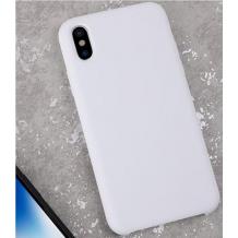 Луксозен гръб Silicone Case за Apple iPhone X / iPhone XS - бял