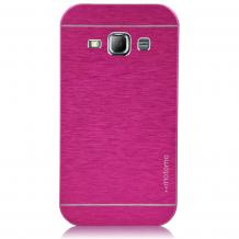 Луксозен твърд гръб MOTOMO за Samsung Galaxy J1 / Samsung J1 - розов