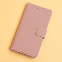 Луксозен кожен калъф Smart Triangle за Samsung Galaxy S26 - Светлорозов
