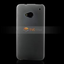 Силиконов калъф / гръб / TPU за HTC One M7- бял прозрачен