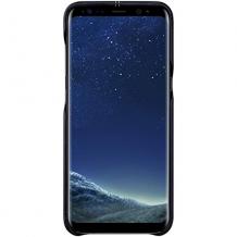 Луксозен кожен гръб VORSON за Samsung Galaxy S8 G950 - черен