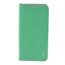 Луксозен кожен калъф Flip тефтер Vennus за Samsung Galaxy A7 2018 A750F - зелен 