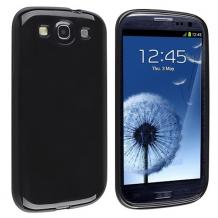 Ултра тънък силиконов калъф / гръб / TPU Ultra Thin Candy Case за Samsung Galaxy S3 I9300 / Samsung SIII I9300 / Samsung S3 Neo i9301 - черен / брокат