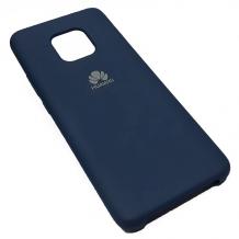 Оригинален гръб Silicone Cover за Huawei Mate 20 Pro - тъмно син