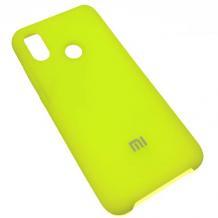 Оригинален гръб Silicone Cover за Xiaomi Mi 8 - лайм