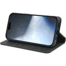 Кожен калъф Flip тефтер Magnetic Book със стойка за Xiaomi Redmi Note 14 Pro Plus - черен