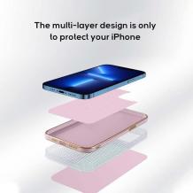 Луксозен гръб / кейс / Protect case за Samsung Galaxy A56 5G - розов / златист кант