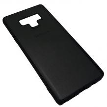 Луксозен кожен гръб за Samsung Galaxy Note 9 - черен