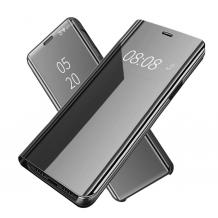 Луксозен калъф Clear View Cover с твърд гръб за Samsung Galaxy S21 Ultra - сребрист