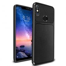 Силиконов калъф / гръб / TPU Hybrid за Xiaomi Mi A2 / Mi 6X - черен / Ferilinso Carbon