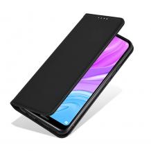 Кожен калъф Flip тефтер Magnetic Book със стойка за Honor 400 Smart - черен