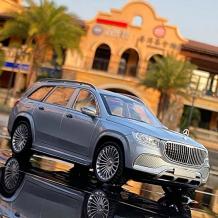 Метален джип Mercedes Maybach GLS 600 1/24 с отварящи се врати преден и заден капак звук и светлина