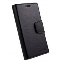 Луксозен кожен калъф Flip тефтер със стойка Mercury Goospery Sonata Diary Case за Sony Xperia Z1 Compact - черен