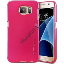 Луксозен силиконов калъф / гръб / TPU MERCURY i-Jelly Case Metallic Finish за Samsung Galaxy S7 G930 - цикламен