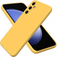 Силиконов калъф / кейс / Nano TPU за Samsung Galaxy A55 - жълт гръб със защита за камерата