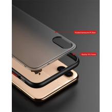 Луксозен твърд гръб ICE със силиконова рамка за Apple iPhone X / iPhone XS - прозрачен / черен