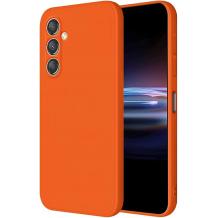 Силиконов калъф / кейс / Nano TPU за Samsung Galaxy A15 - оранжев гръб със защита за камерата
