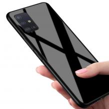 Луксозен стъклен твърд гръб за Huawei Y6p – черен