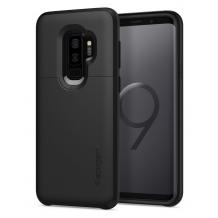 Оригинален гръб TPU Spigen Slim Armor с твърда част и слот за карта за Samsung Galaxy S9 Plus G965 - черен