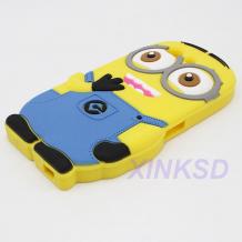 Силиконов калъф / гръб / TPU 3D за Sony Xperia M2 / Xperia M2 Aqua - Minions Despicable me / Миньони Аз проклетникът