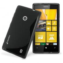 Силиконов калъф ТПУ S-Line за Nokia Lumia 520 / Nokia Lumia 525 - черен