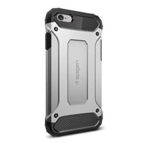 Силиконов гръб TPU Spigen Hybrid с твърда част за Apple iPhone 6 / iPhone 6S - сив