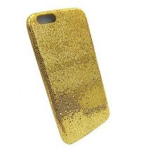Силиконов калъф / гръб / TPU за Apple iPhone 7 - блестящ / златист