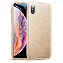 Силиконов калъф / гръб / TPU за Samsung Galaxy A50 - златист / брокат