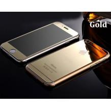 Стъклен скрийн протектор / 9H Tempered Glass Colorful Mirror Screen Protector / 2 в 1 за Apple iPhone 7 - златен / Gold / лице и гръб