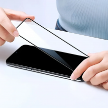 5D full cover Tempered glass Full Glue screen protector Xiaomi Redmi 15C / Извит стъклен скрийн протектор с лепило от вътрешната страна за Xiaomi Redmi 15C - черен кант
