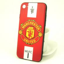 Луксозен твърд гръб за Apple iPhone 6 / iPhone 6S - червен / Manchester United