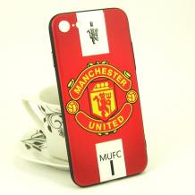 Луксозен твърд гръб за Apple iPhone 6 / iPhone 6S - червен / Manchester United