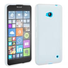 Силиконов калъф / гръб / TPU за Microsoft Lumia 640 - бял / гланц
