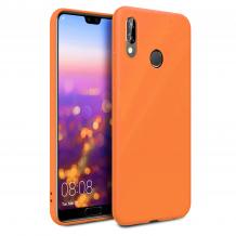 Луксозен силиконов калъф / гръб / Nano TPU за Xiaomi Redmi Note 8T - оранжев