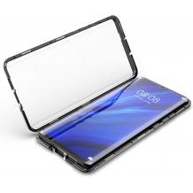 Магнитен калъф Bumper Case 360° FULL за Huawei Pura 70 Ultra - прозрачен / черна рамка