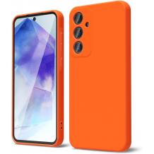 Силиконов калъф / кейс / Nano TPU за Samsung Galaxy A55 - оранжев гръб със защита за камерата